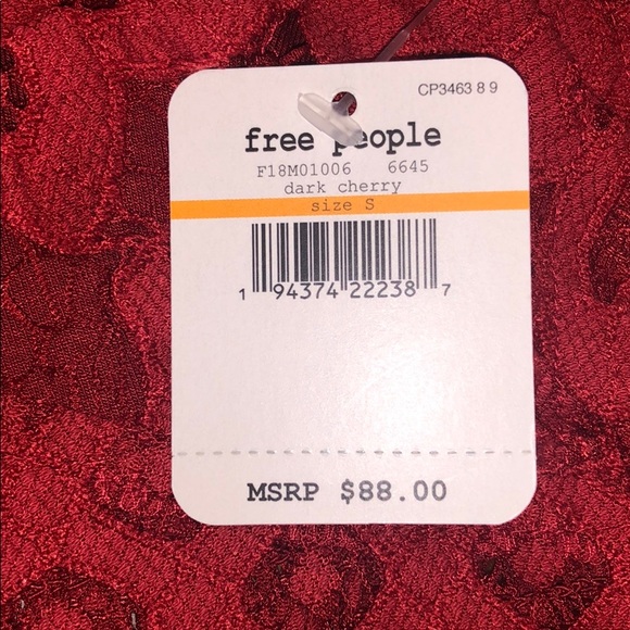 FREE PEOPLE Adella Lace Mini Dress Dark Cherry - Picture 13 of 14